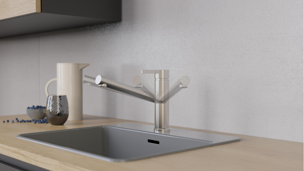 Kitchen Faucet WK 6, Stainless steel look