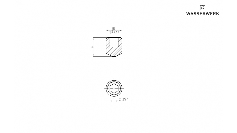 10910010-30 Gewindestift, M5 AG, 6 mm