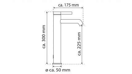 Mitigeur de lavabo WT 11 XL, chrome