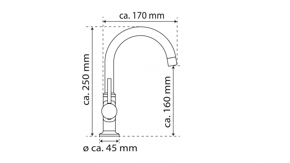 Waschtischarmatur WT 14, Schwarz