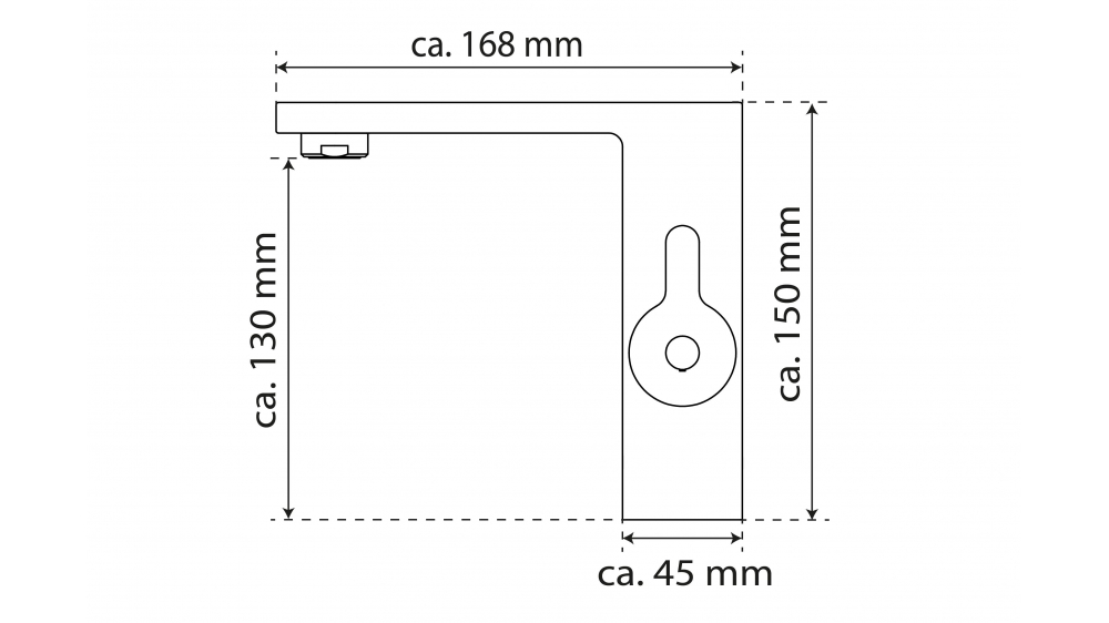 Mitigeur de lavabo WT 15, noir