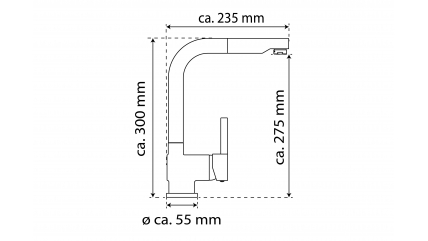 Pull-Out Kitchen Faucet WK 4, Stainless steel look