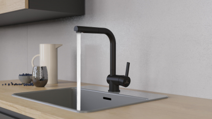 Pull-Out Kitchen Faucet WK 4, Black