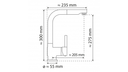 Pull-Out Kitchen Faucet WK 4, Stainless steel look