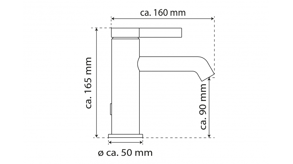 Mitigeur de lavabo WT 11, chrome