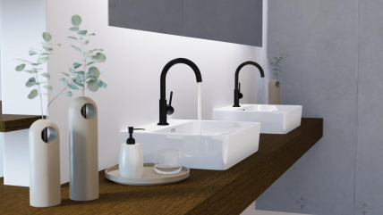 Mitigeur de lavabo WT 14, noir