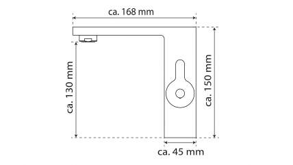 Mitigeur de lavabo WT 15, noir