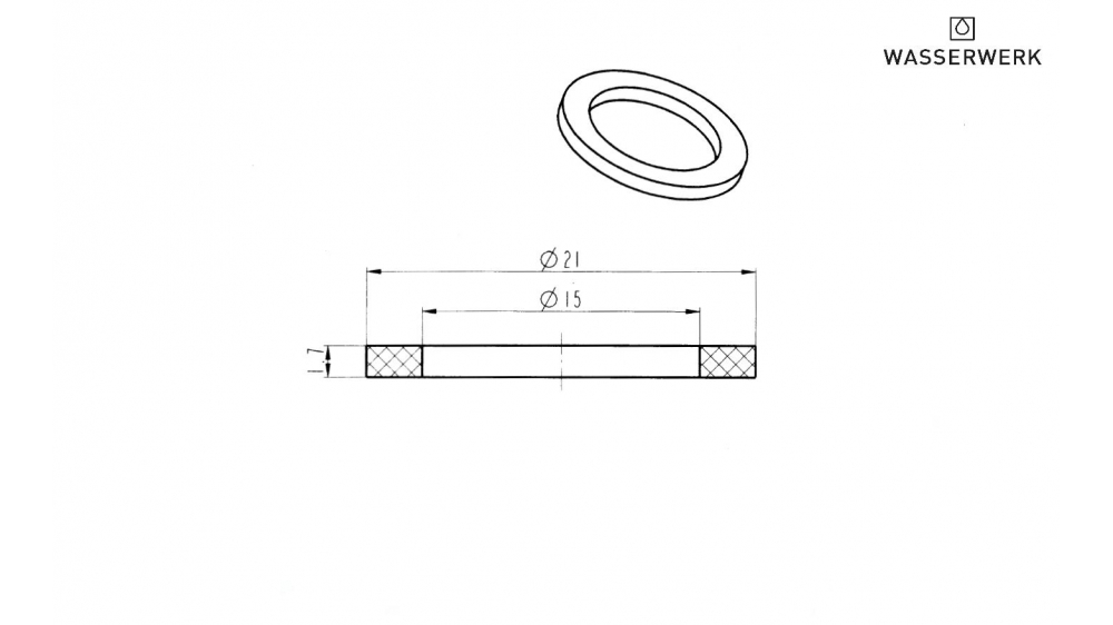 10610010-40 gasket for aerator, Flat