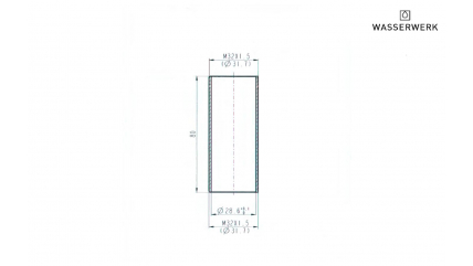 10710010-31 Thread pipe, M32, 80 mm