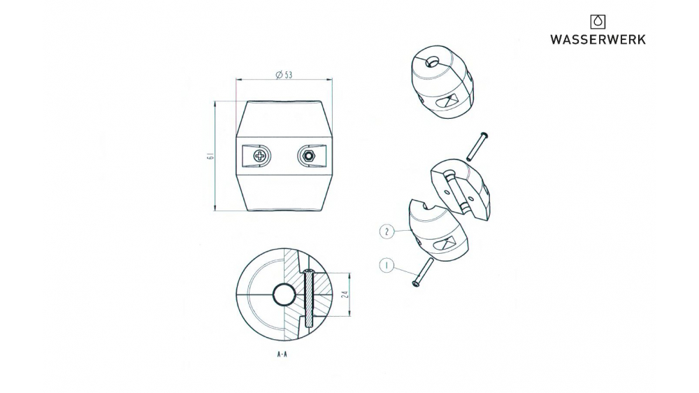 10890011-53 Poids pour tuyau extractible