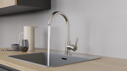 Kitchen Faucet WK 5, Stainless steel look