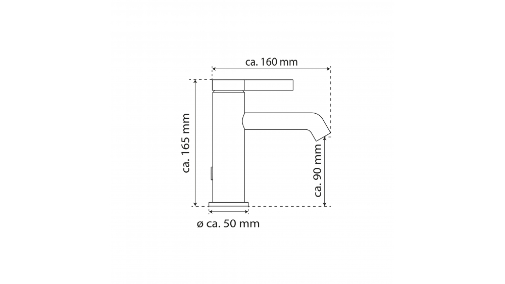 Mitigeur de lavabo WT 11, chrome