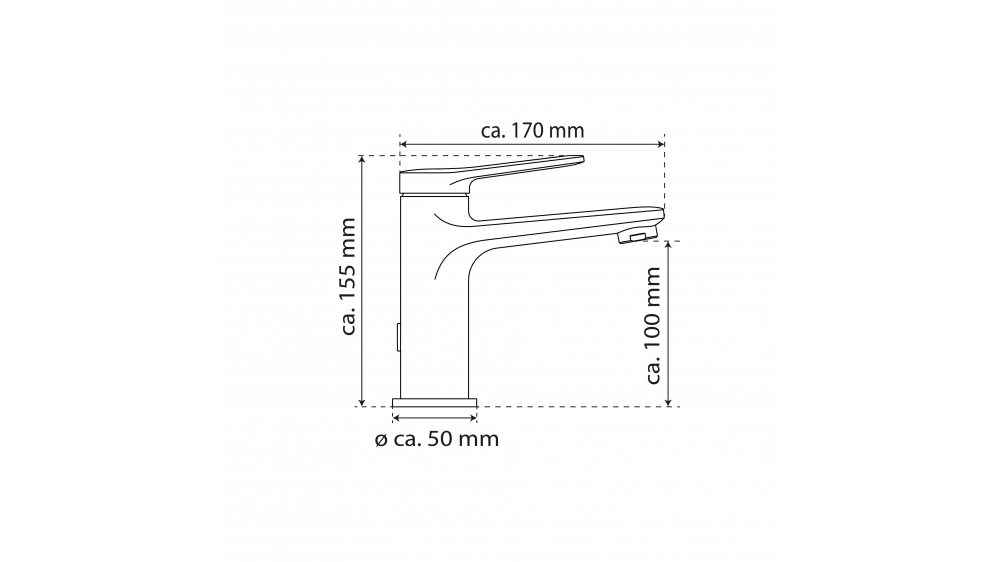 Waschtischarmatur WT 12, Chrom