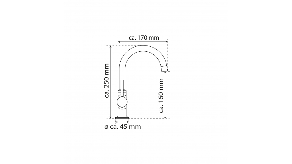 Mitigeur de lavabo WT 14, noir