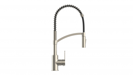 Kitchen faucet WK 3 stainless steel look, spiral spring, 2 jet types