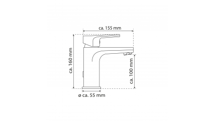 Waschtischarmatur WT 13, Chrom