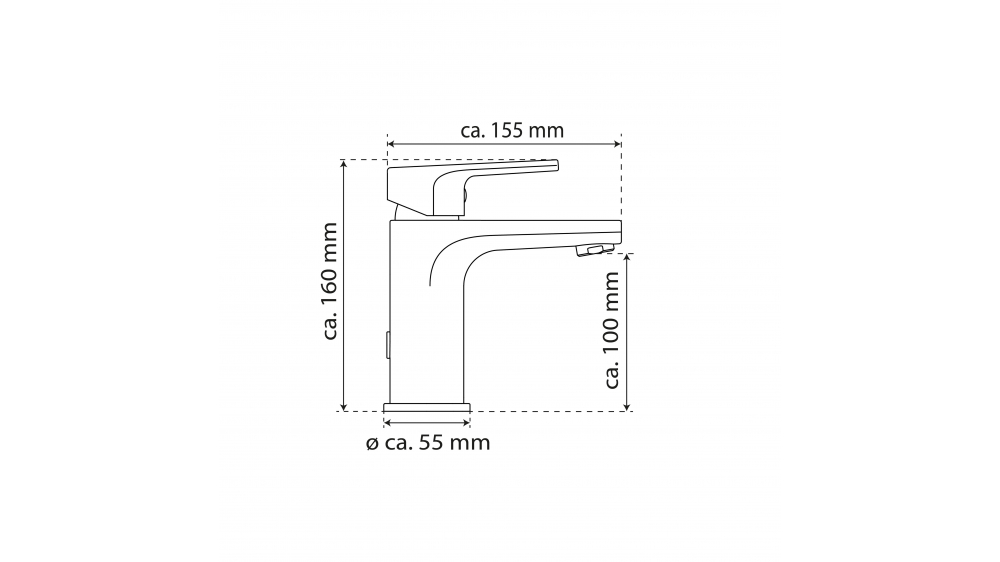 Mitigeur de lavabo WT 13, chrome