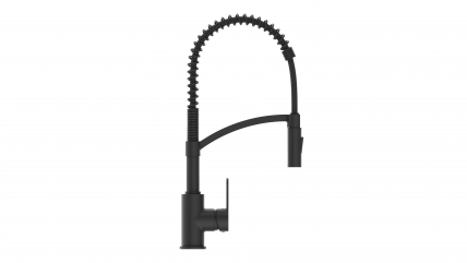 Kitchen faucet WK 3 Black, spiral spring, 2 jet types