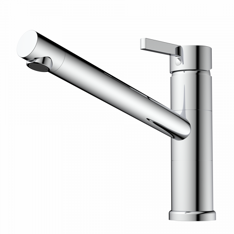 WK 6 in chrome, Kitchen Faucet with futuristic spout design