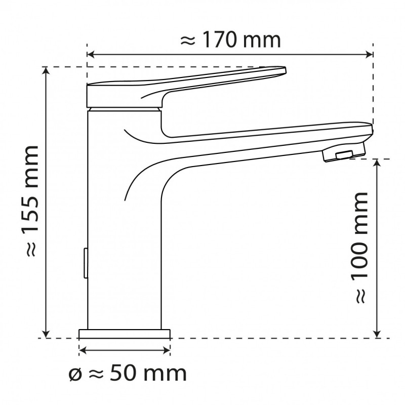 WT 12 en chrome, Mitigeur de lavabo au design élancé