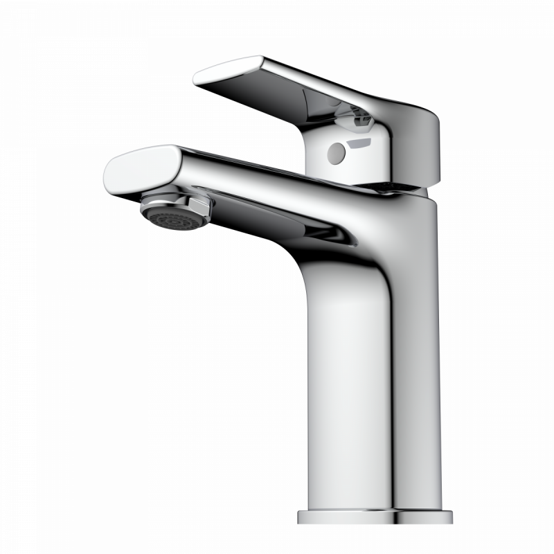 WT 13 in chrome, Washbasin faucet with straight spout