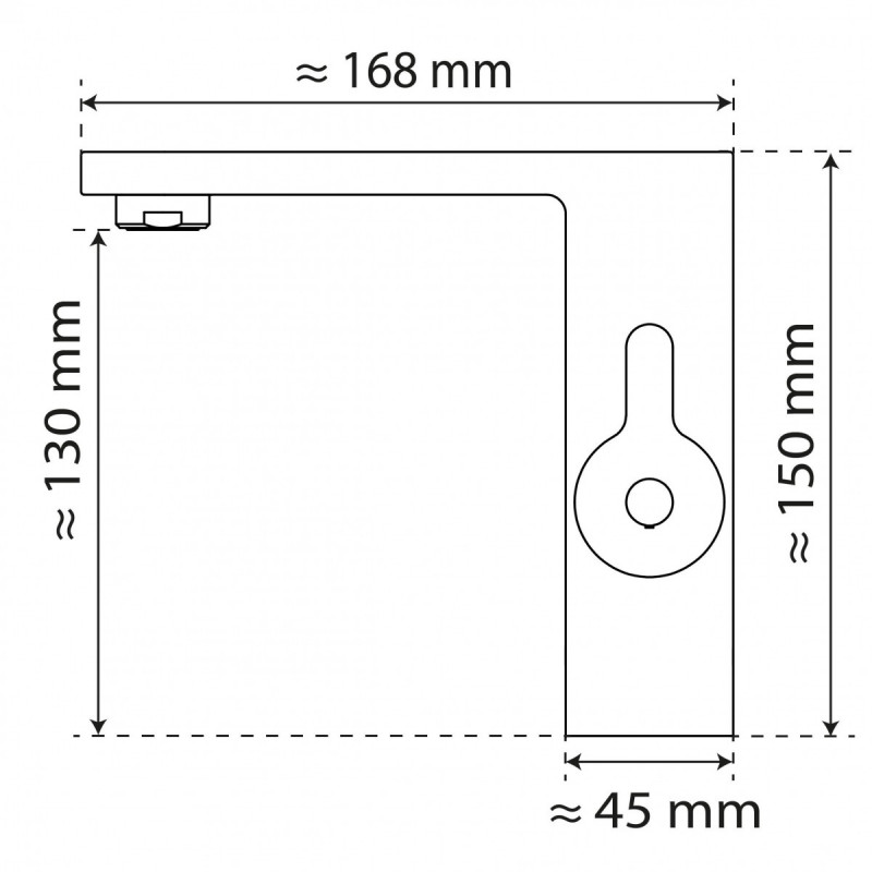 WT 15 en noir, Mitigeur de lavabo au design innovant