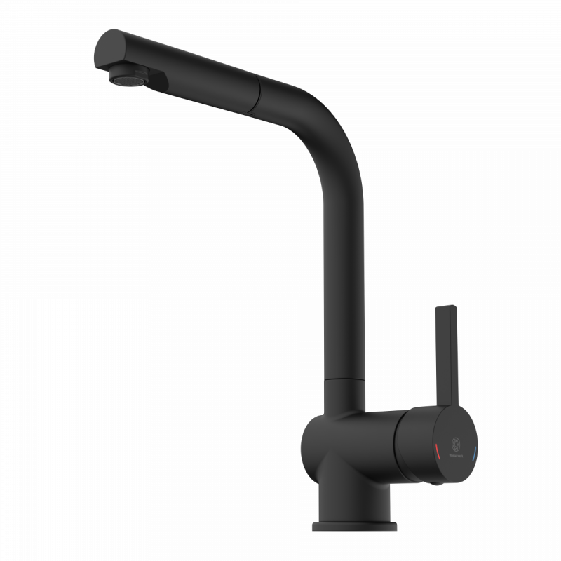 WK 4 Pro in black, Kitchen Faucet with pull-out spout