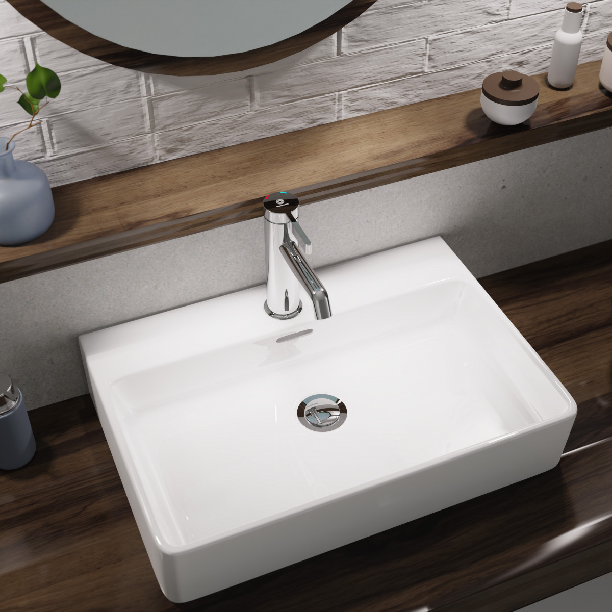 WT 11 in chrome, Washbasin faucet with minimalist design