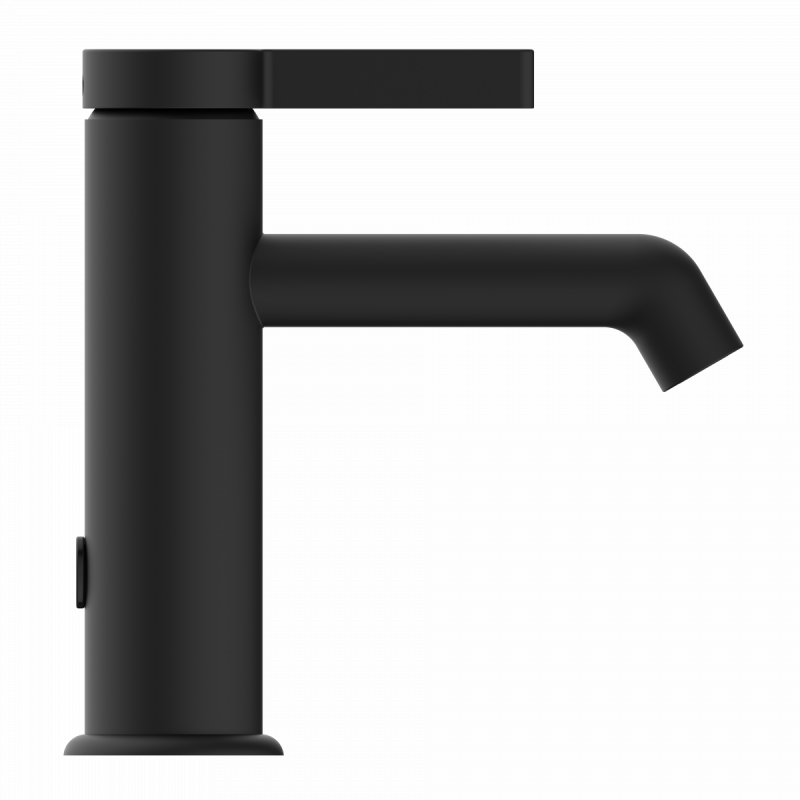 WT 11 in Schwarz, Waschtischarmatur mit minimalistischem Design