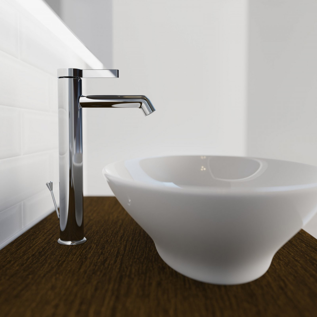 WT 11 XL in chrome, Washbasin faucet for countertop washbasin