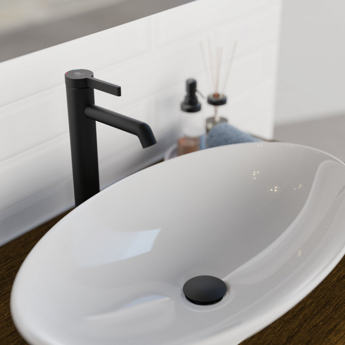 WT 11 XL en noir, Mitigeur de lavabo pour vasque à poser WT 11 XL en noir, Mitigeur de lavabo pour vasque à poser