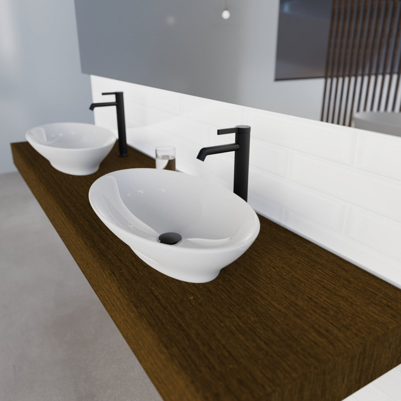 WT 11 XL en noir, Mitigeur de lavabo pour vasque à poser