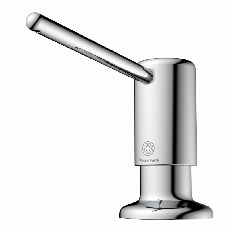 Zeepdispenser, dispenser voor vloeibare zeep in chroom