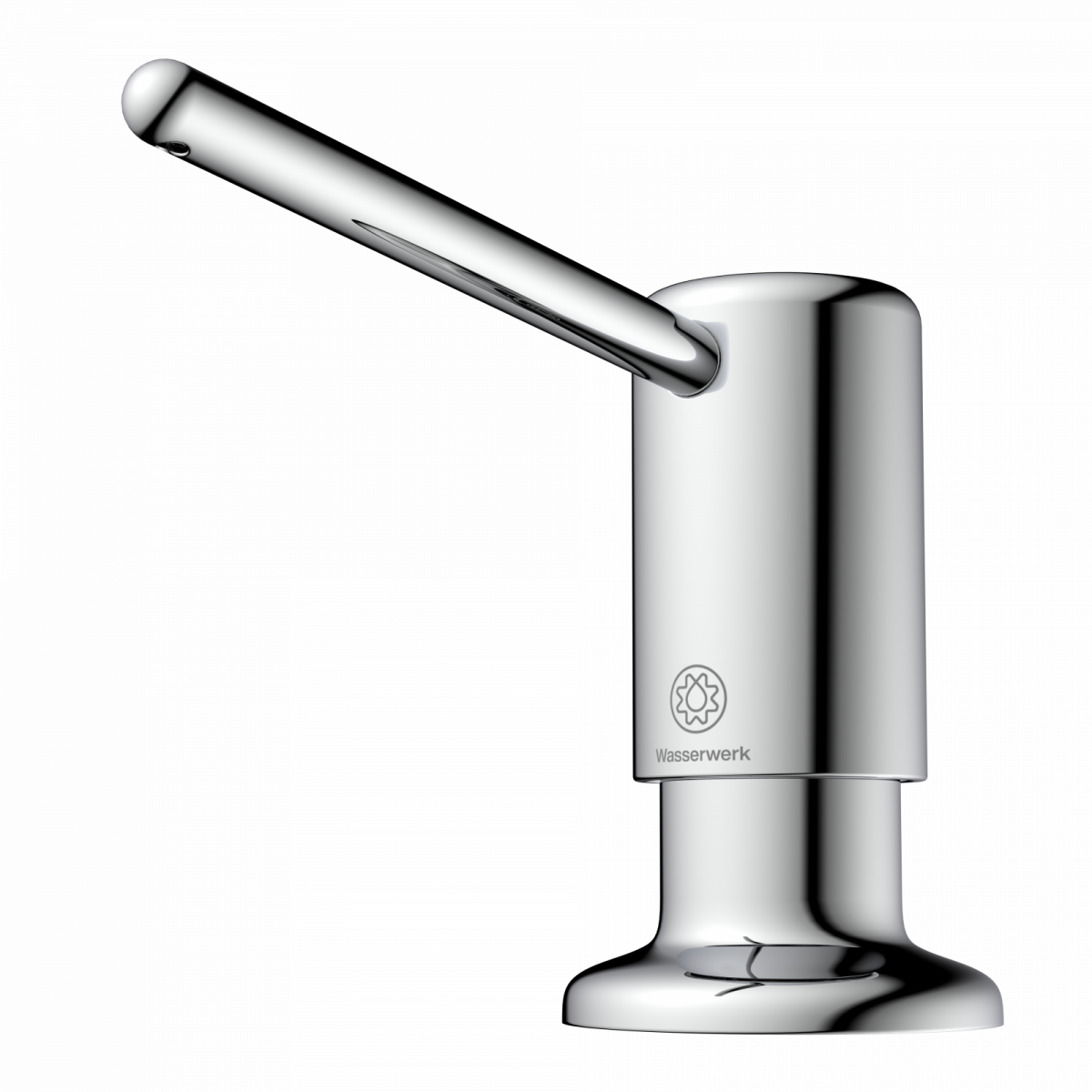 Zeepdispenser, dispenser voor vloeibare zeep in chroom