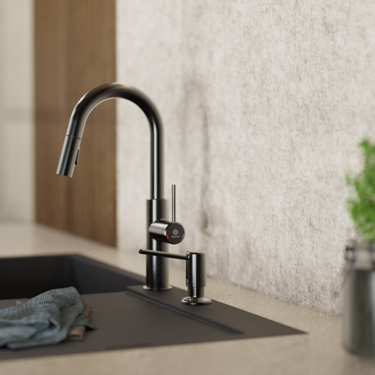 Seifenspender, Spender für Flüssigseife in Graphit matt