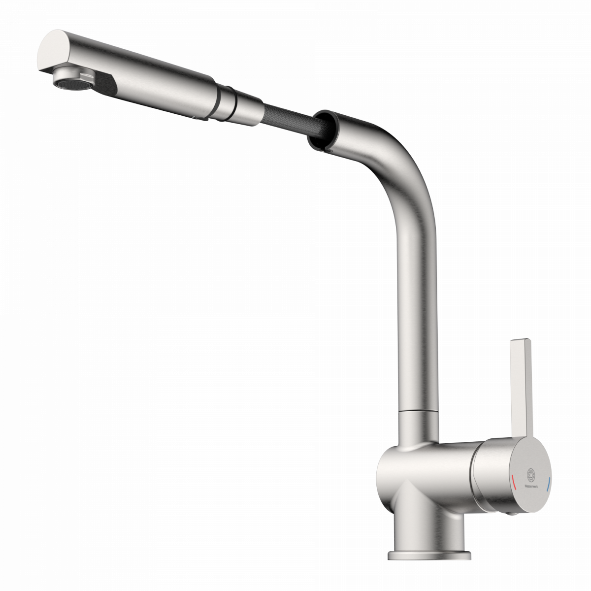 WK 4 Pro in stainless steel look, Kitchen Faucet with pull-out spout