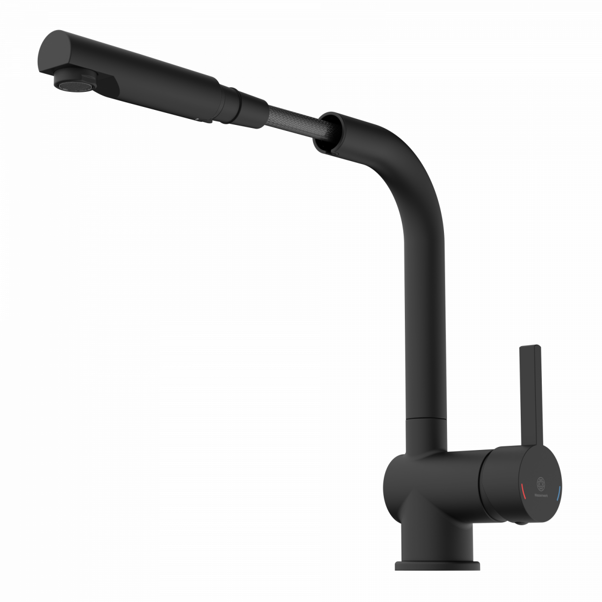 WK 4 Pro in black, Kitchen Faucet with pull-out spout