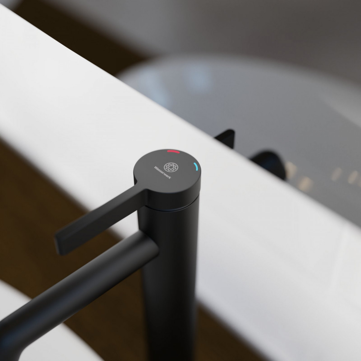 WT 11 XL in Schwarz, Waschtischarmatur für Aufsatzwaschbecken