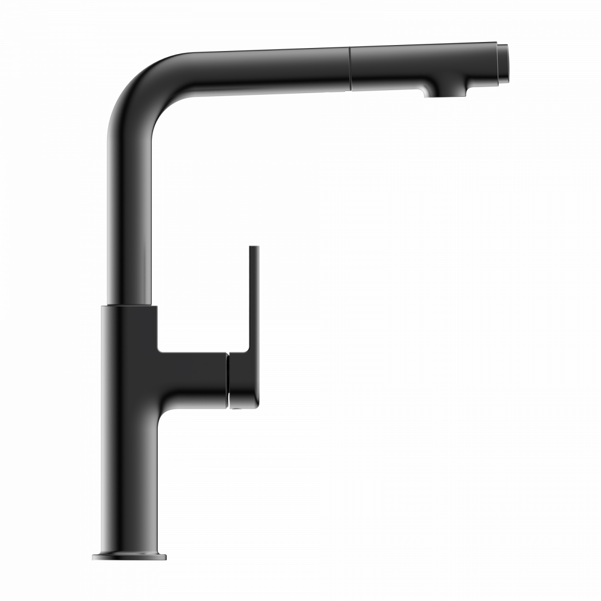 WK 11 in matte graphite, Kitchen Faucet with straight spout and pull-out spray