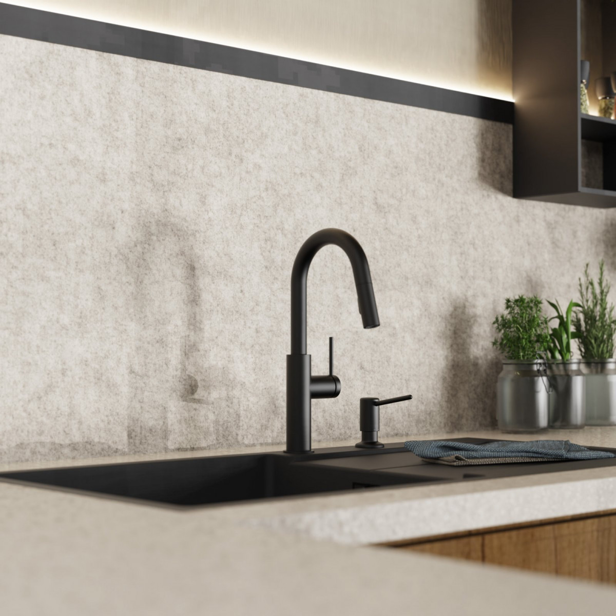 Soap Dispenser, Dispenser for liquid soap in matte black