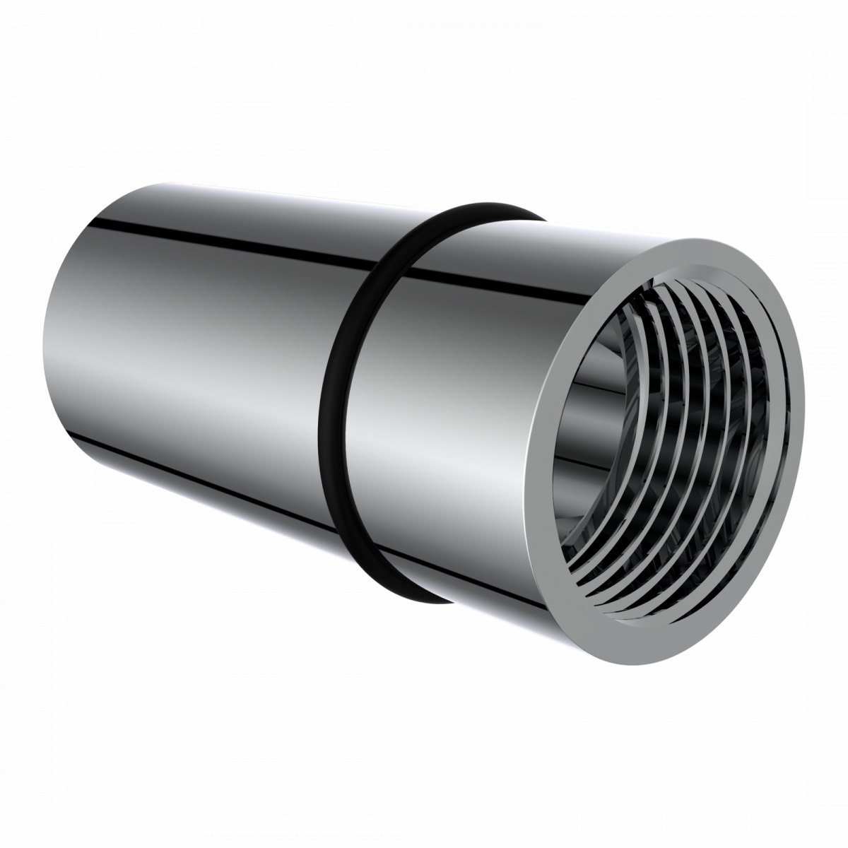 10829010-21 Long nut for spiral spring hose incl. gasket, Female 1/2", Chrome"