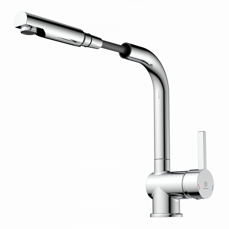 WK 4 Pro in chrome, Kitchen Faucet with pull-out spout