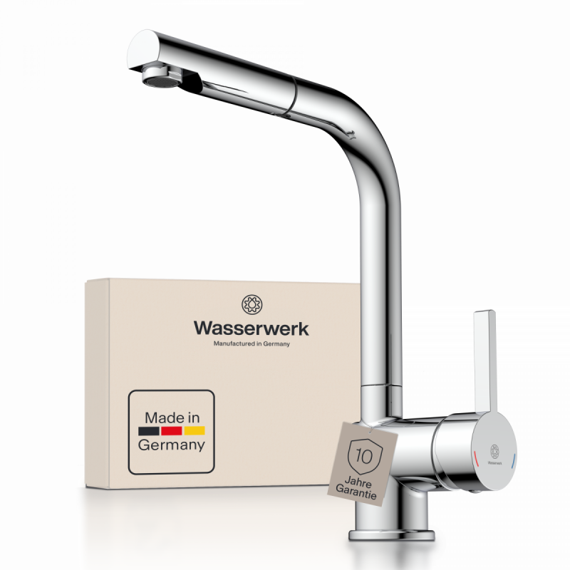 WK 4 Pro in chrome, Kitchen Faucet with pull-out spout