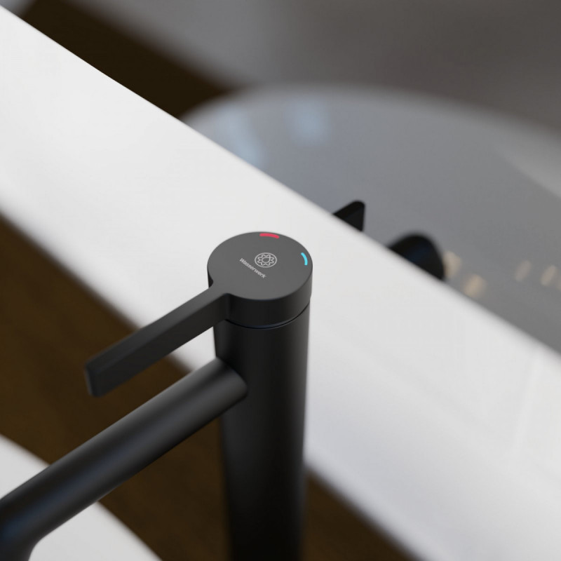 WT 11 XL in Schwarz, Waschtischarmatur für Aufsatzwaschbecken