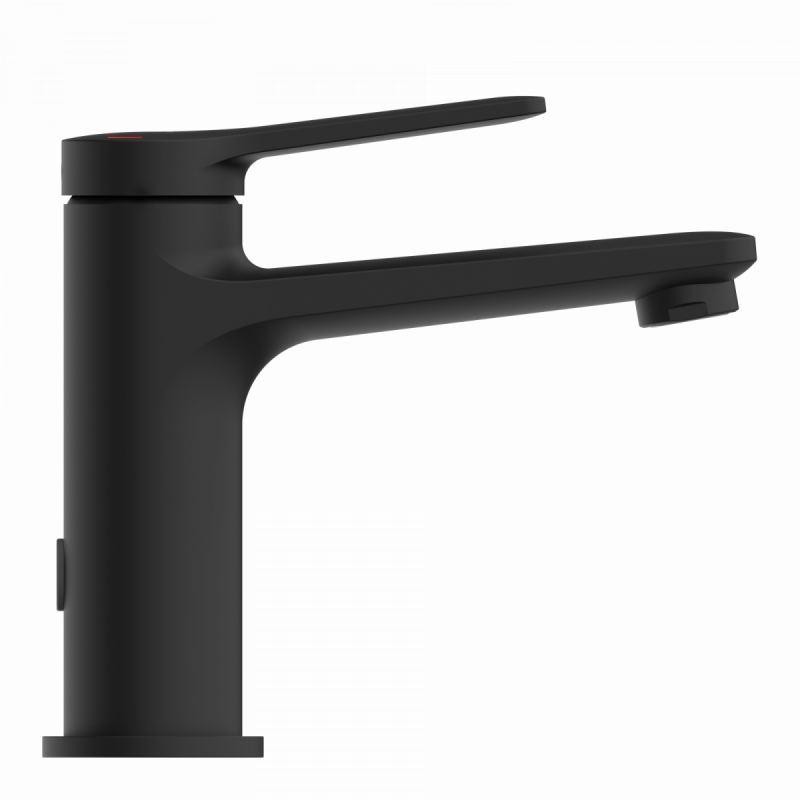 WT 12 in Schwarz, Waschtischarmatur mit schlankem Design