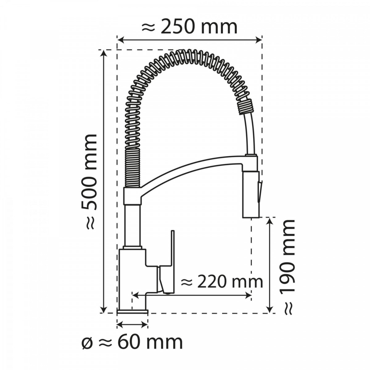 WK 3 in Edelstahloptik, Küchenarmatur mit innovativem Spiralfeder-Design