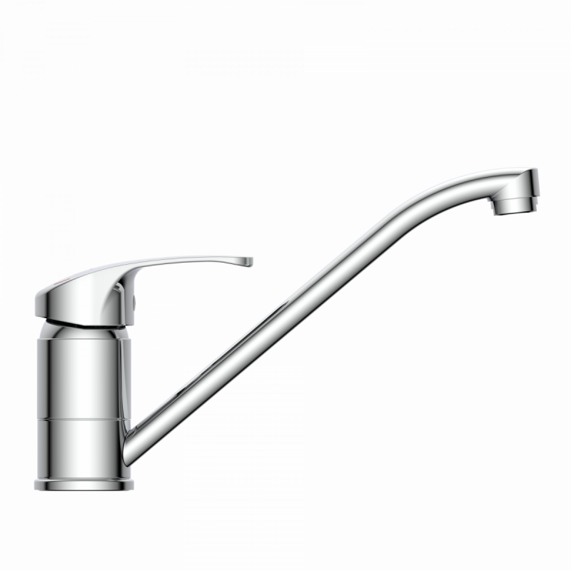 WK 8 in Chrome, Kitchen Faucet with 360° swivel spout