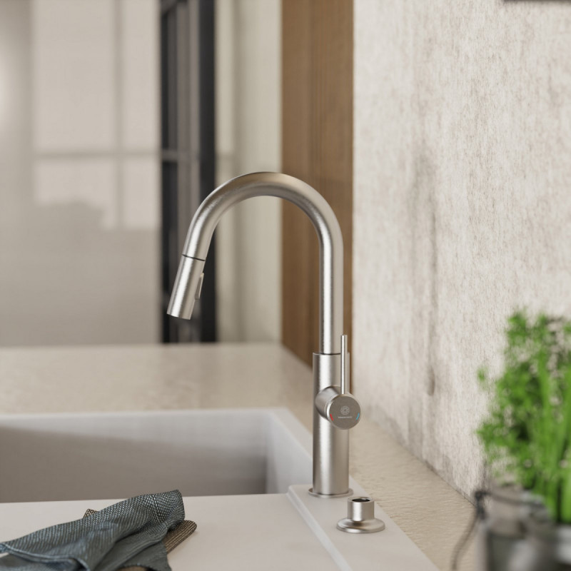 Distributeur de savon, Distributeur de savon liquide en apparence inox