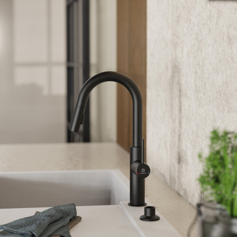 Soap Dispenser, Dispenser for liquid soap in matte black