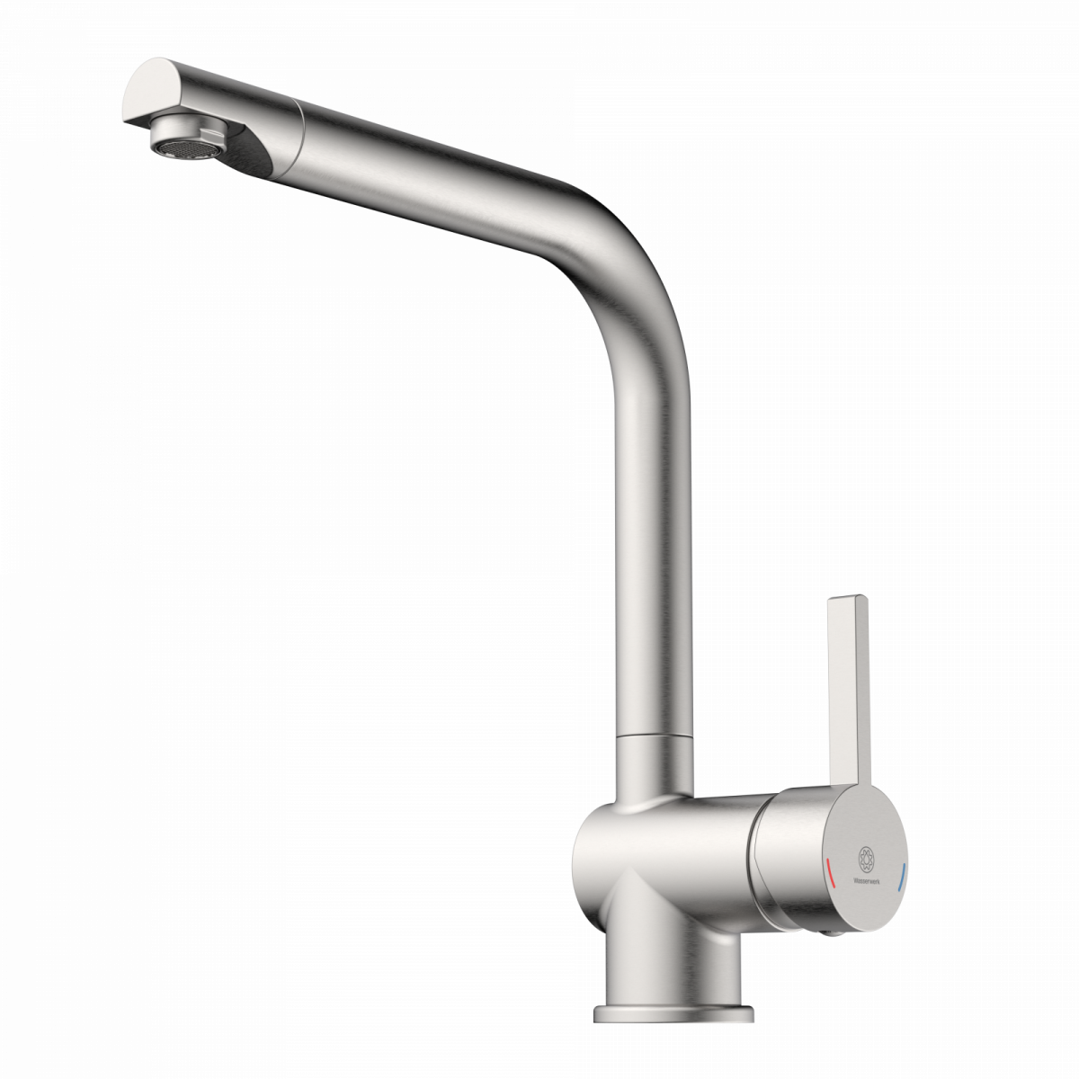 WK 4 in stainless steel look, Kitchen Faucet with timeless straight spout